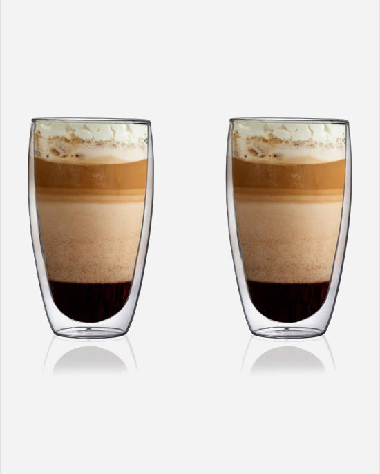 Cuisine Art Borosilicate Double Wall Glass Set 450ml 2Pc