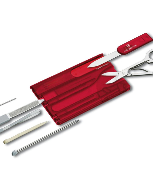 Victorinox Swiss Army Knife Swisscard Classic 82mm Red with 9 Functions - 0.7100.TB1