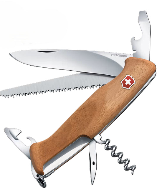 Victorinox Swiss Army Knife Ranger 55 Wood 130 Mm Brown with 10 function - 0.9561.63