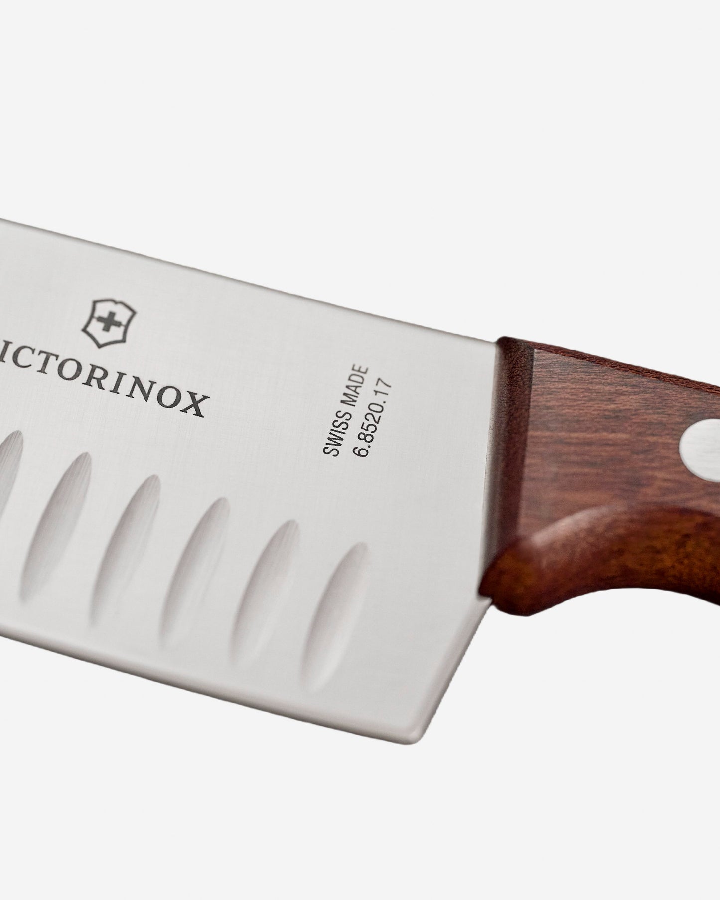 Victorinox Wood Santoku Knife 17cm Straight Fluted Modified Maple Gift Box- 6.8520.17G