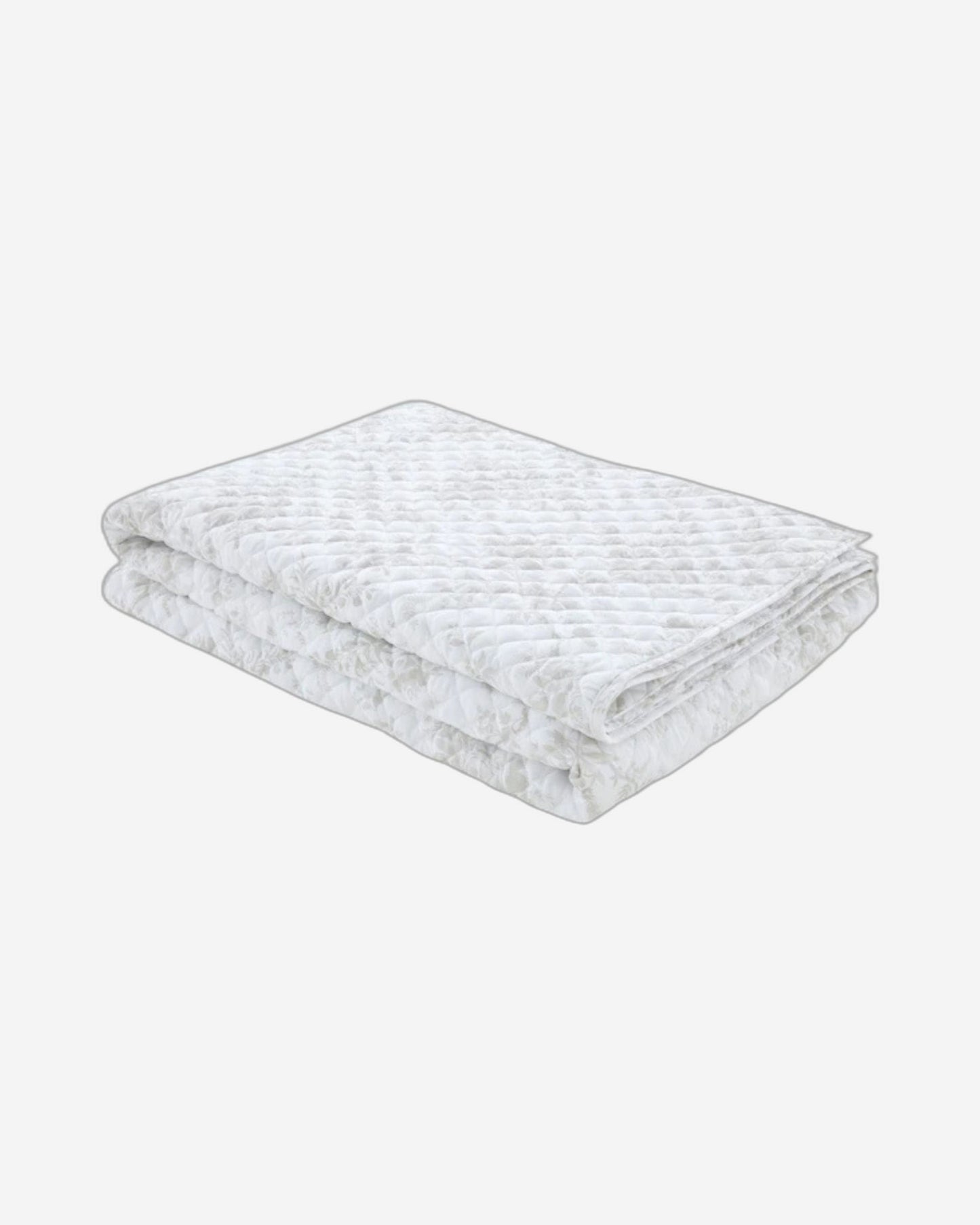 Laura Ashley "Walled Garden" Quilted Bedspread in Dove Grey