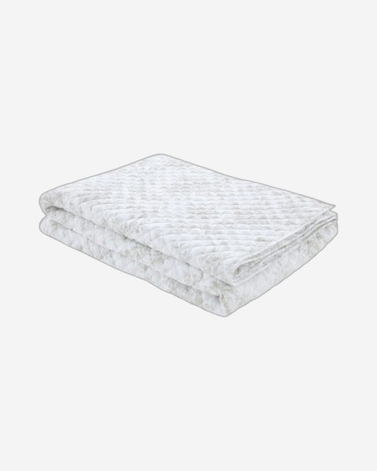 Laura Ashley "Walled Garden" Quilted Bedspread in Dove Grey