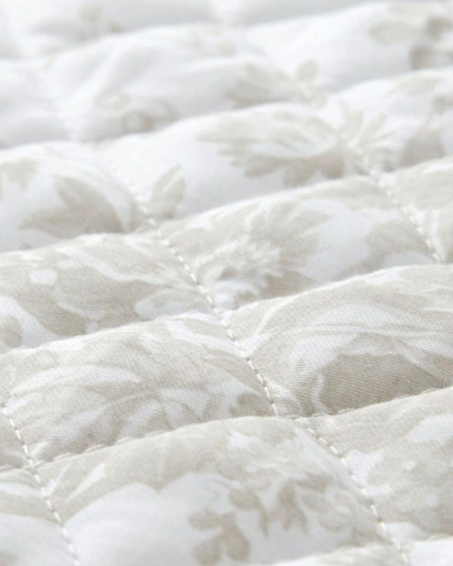 Laura Ashley "Walled Garden" Quilted Bedspread in Dove Grey