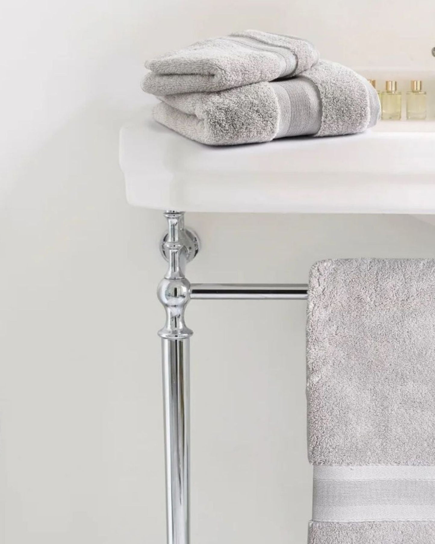 Jasper Conran "Zero Twist Cotton" Bath Towels Collection in Pearl Grey