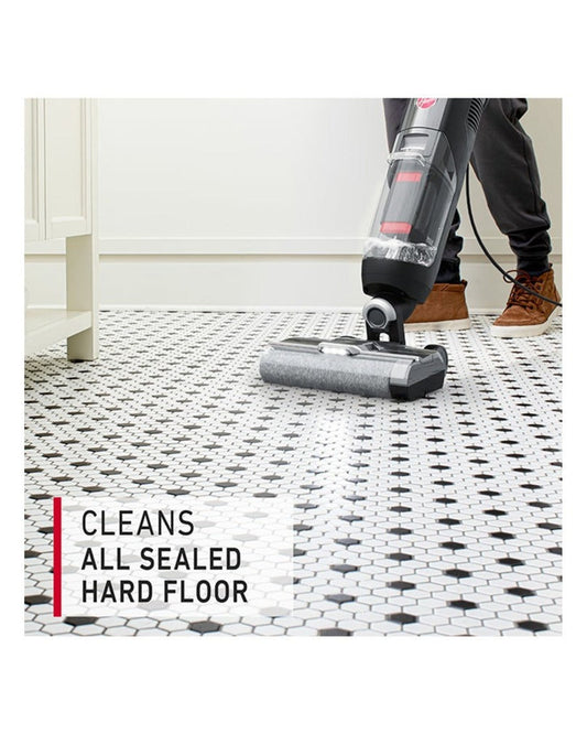 Hoover Streamline Wet & Dry Hard Floor Stick Vacuum Cleaner, Corded, Powerful Suction, Self-Cleaning, Multi-Surface for Hard Floors & Pet Hair, LCD Display, Boost Mode, CDHF-SLME,Warranty Include