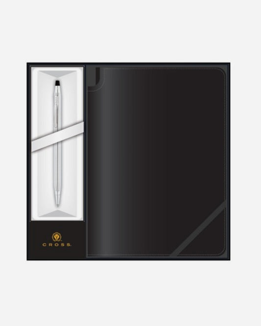 Cross Classic Century Chrome Ballpoint Pen Gift Set with Black Journal Gift Set