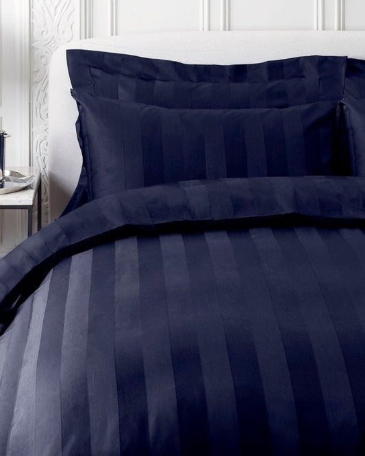 Jasper Conran "Satin Stripe" 500 Thread Count Duvet Cover in Navy