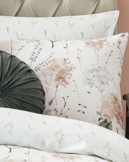 Laura Ashley "Pallington Bloom" Duvet Cover Set in Plaster Pink