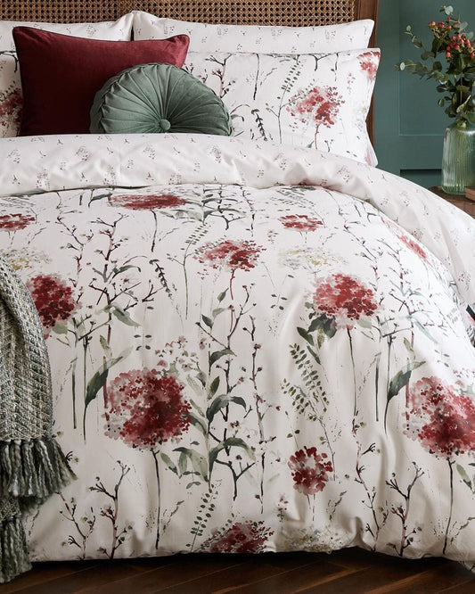 Laura Ashley "Pallington Bloom" Duvet Cover Set in Ruby