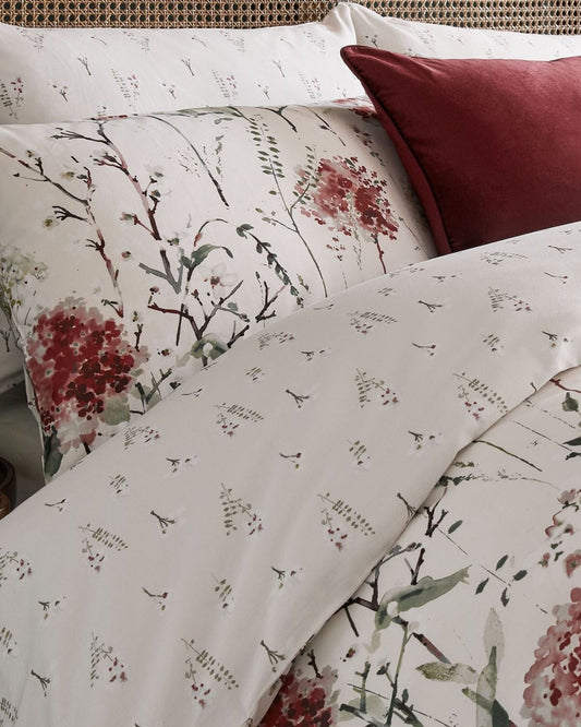 Laura Ashley "Pallington Bloom" Duvet Cover Set in Ruby