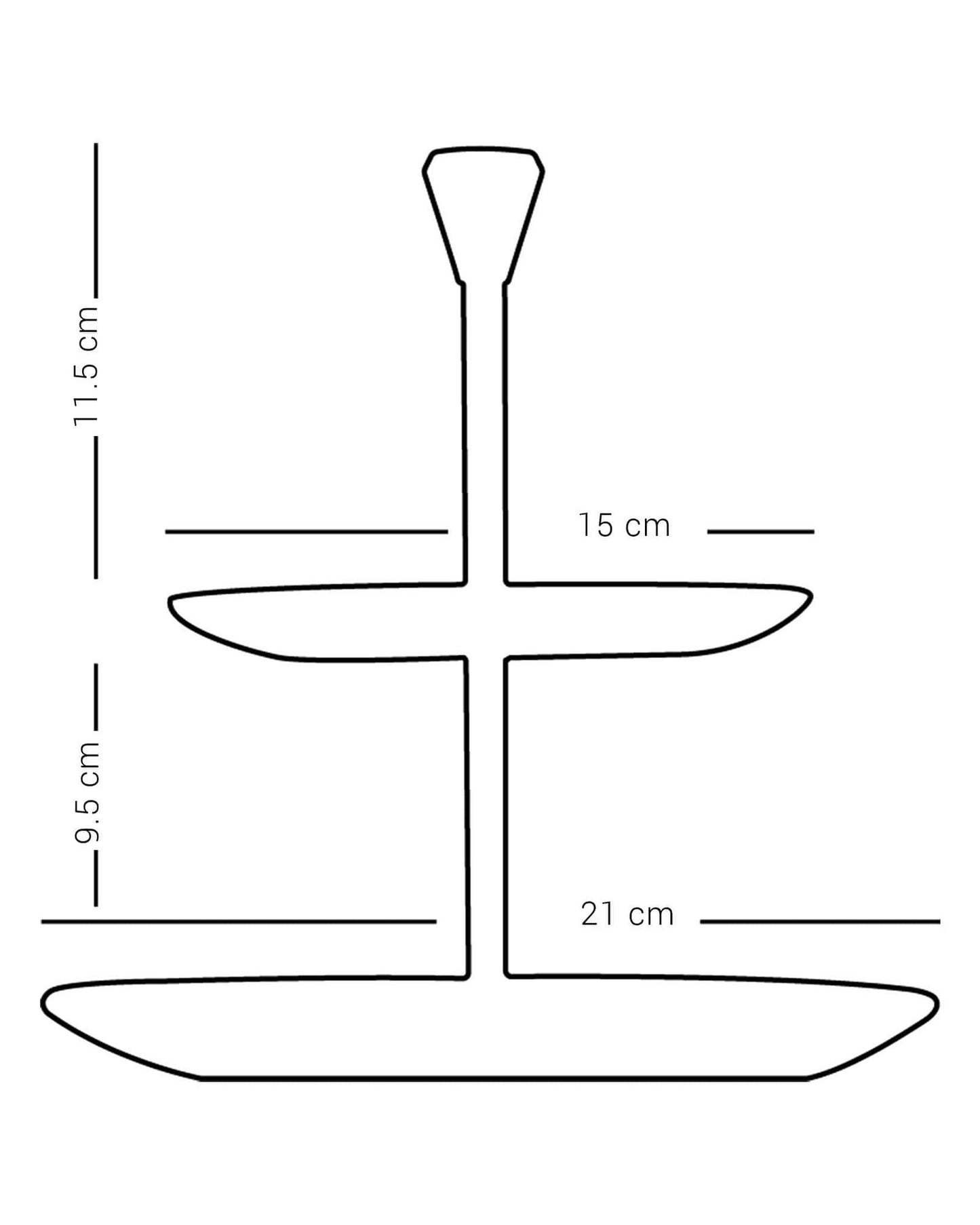 Dimlaj Cordoba 2 Tiered Tray (Platinum)