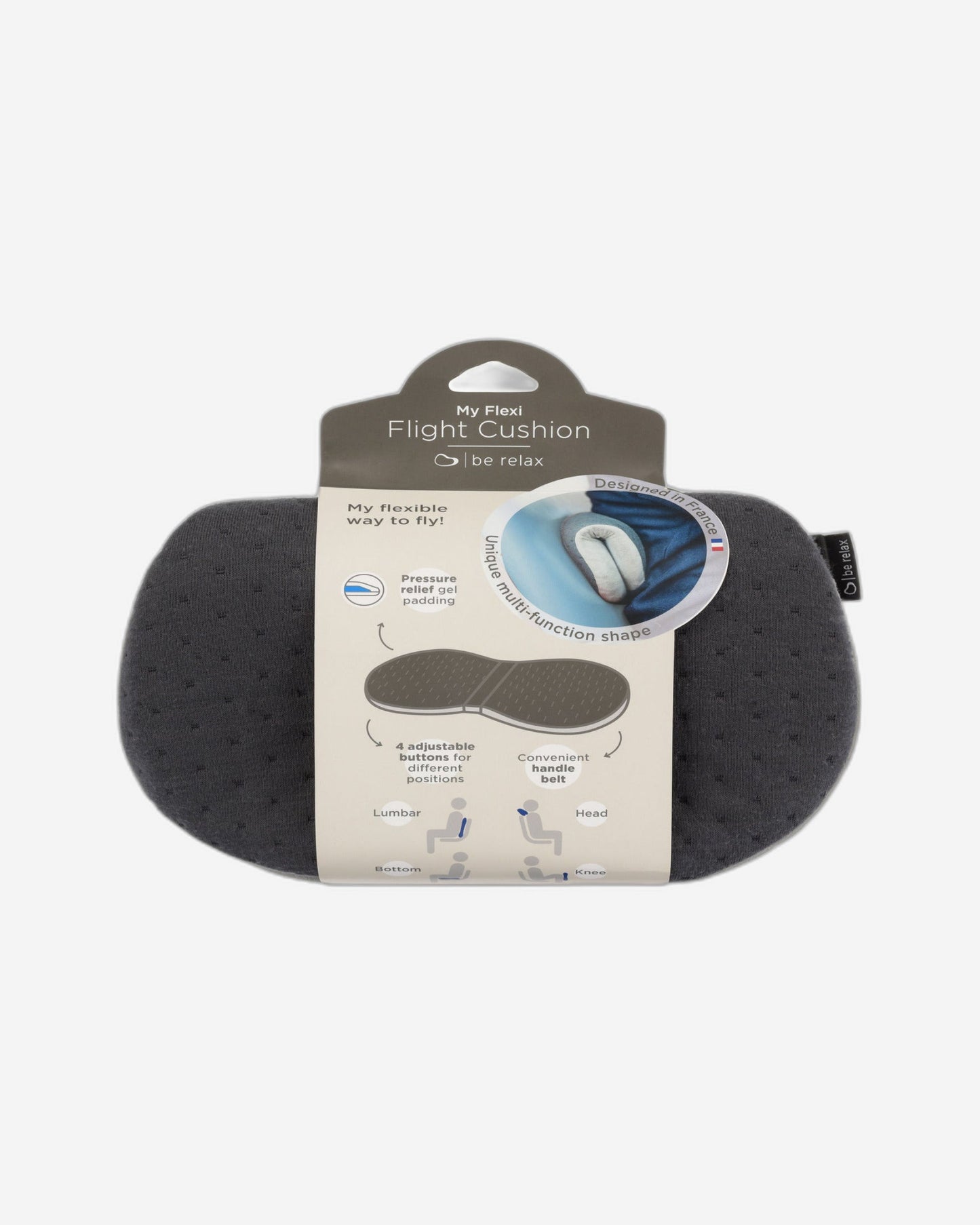 Be Relax My Flexi Flight Cushion Grey