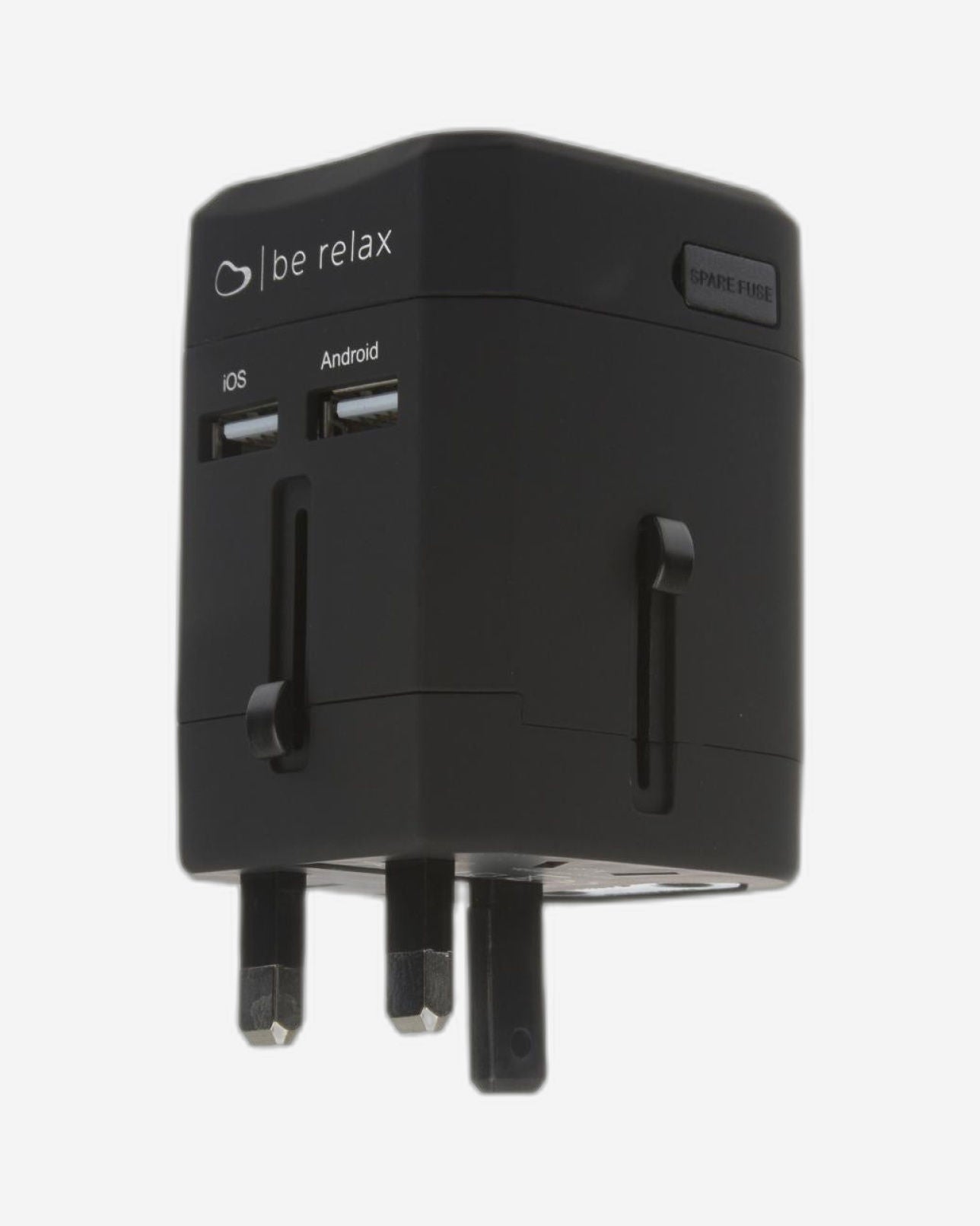 Be Relax Worldwide Travel Adapter - Black