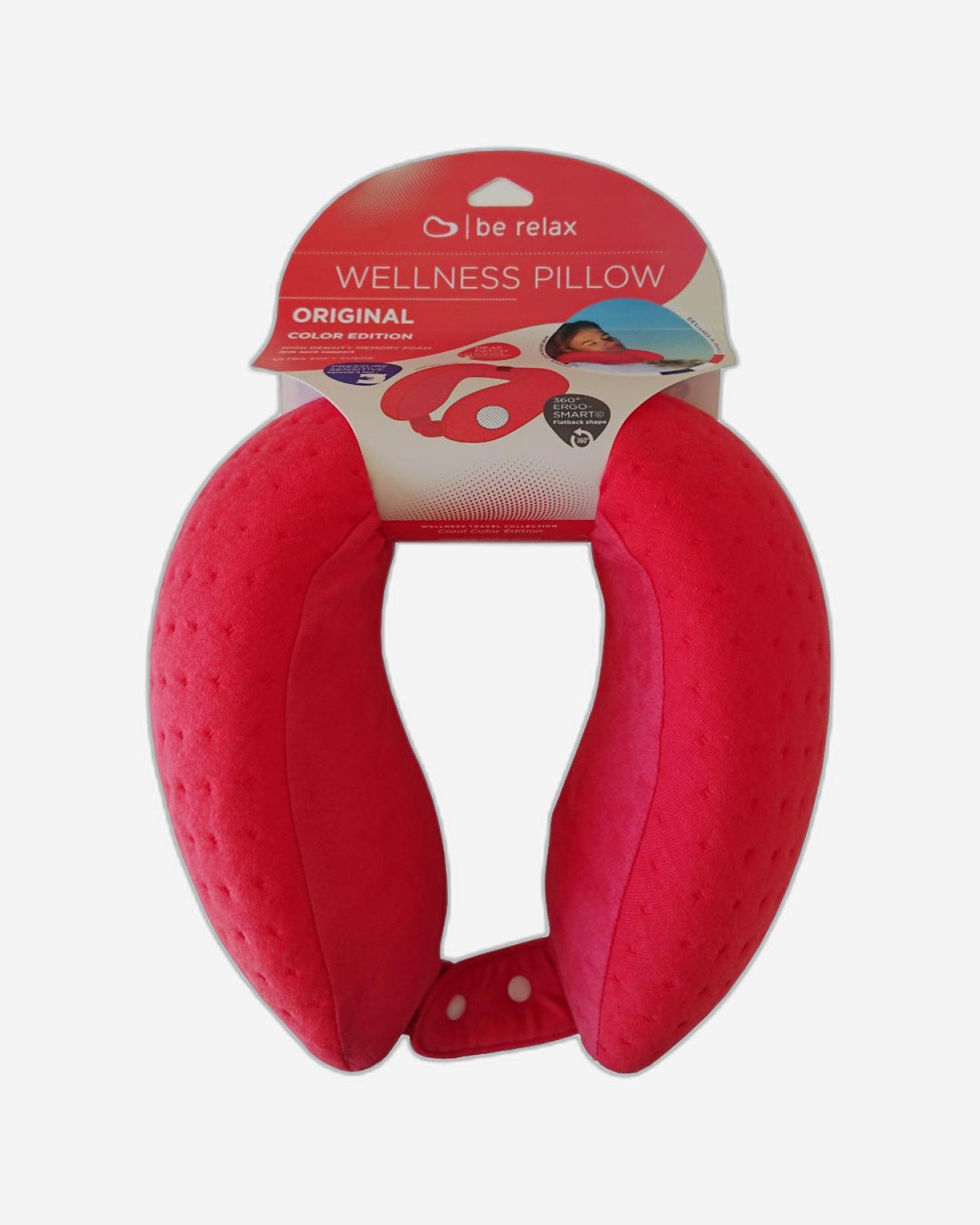 Be Relax My Memory Foam Ultimate Welllness Pillow - Coral