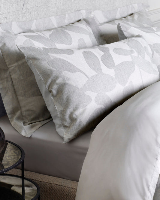 Jasper Conran "Abstract Leaf" Duvet Cover Set in Melange Grey