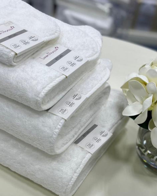 Linen Obsession "Ritual" Bath Towels Collection in White