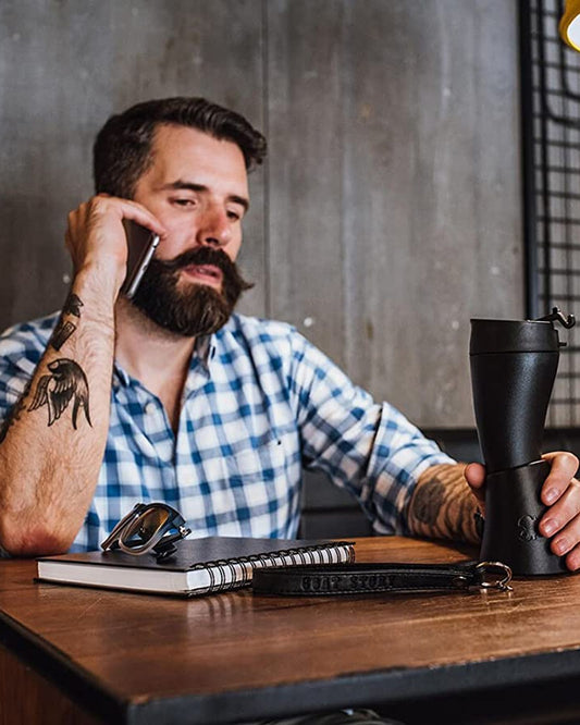 Goat Story Mug Black Faux Leather 470Ml