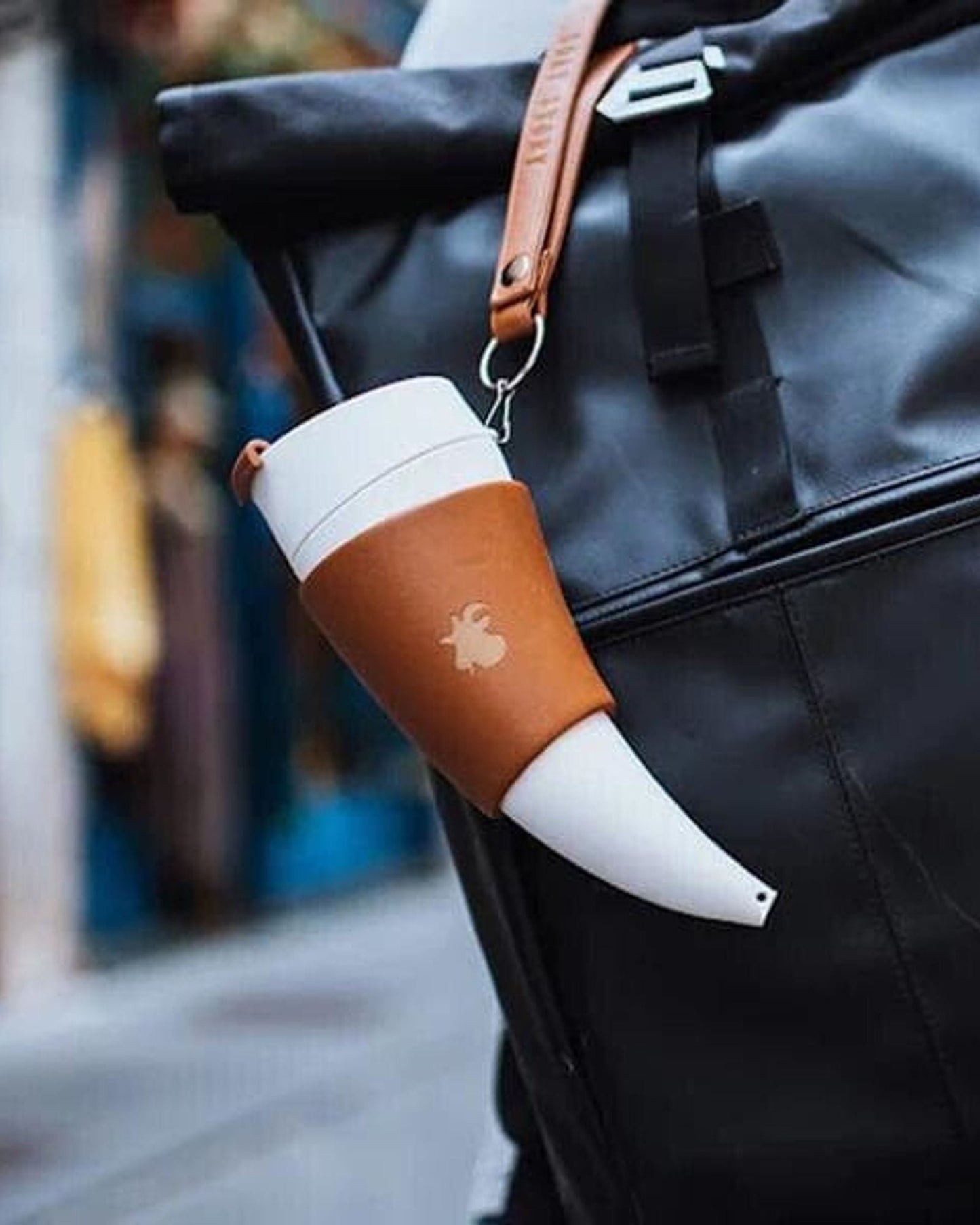 Goat Story Mug Brown Real Leather 470Ml