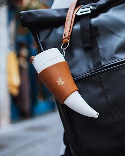 Goat Story Mug Brown Real Leather 470Ml
