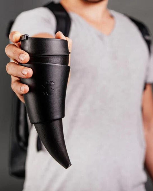 Goat Story Mug Black Faux Leather 350Ml