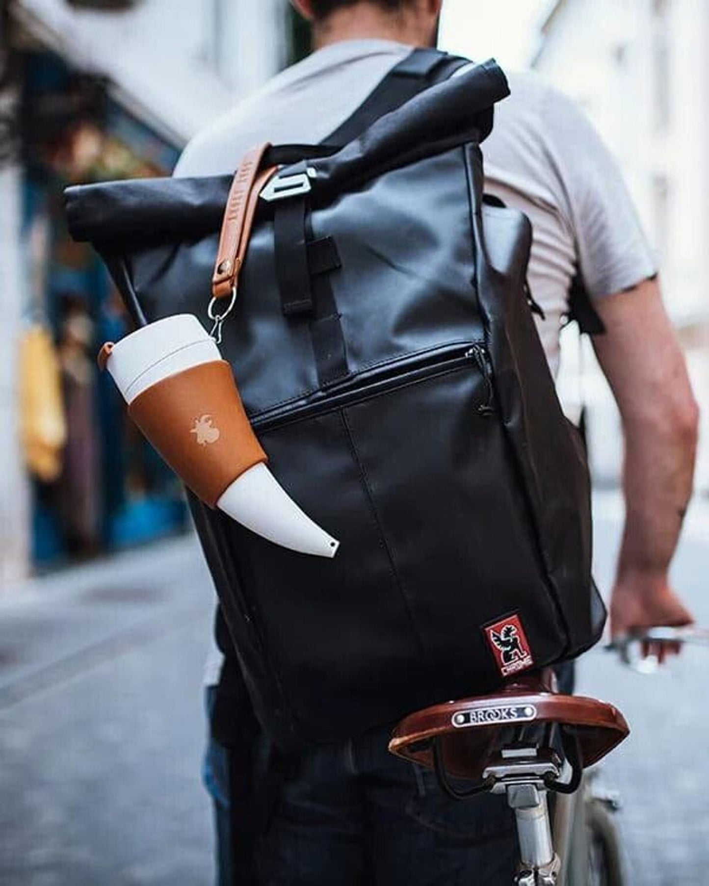 Goat Story Mug Brown Real Leather 350Ml
