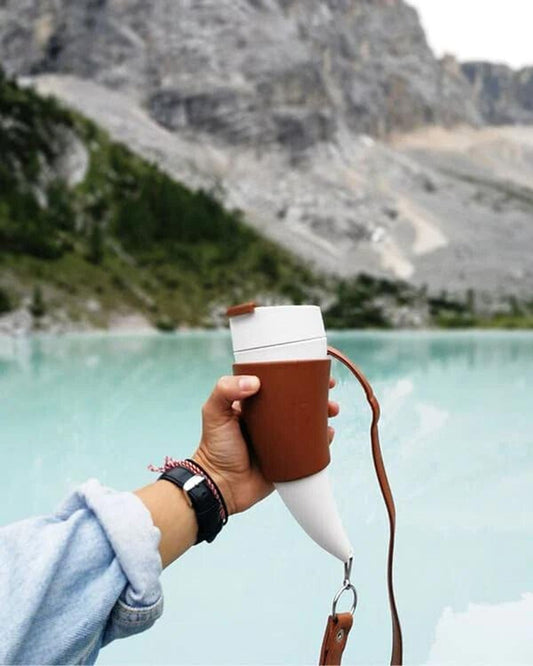 Goat Story Mug Brown Real Leather 350Ml