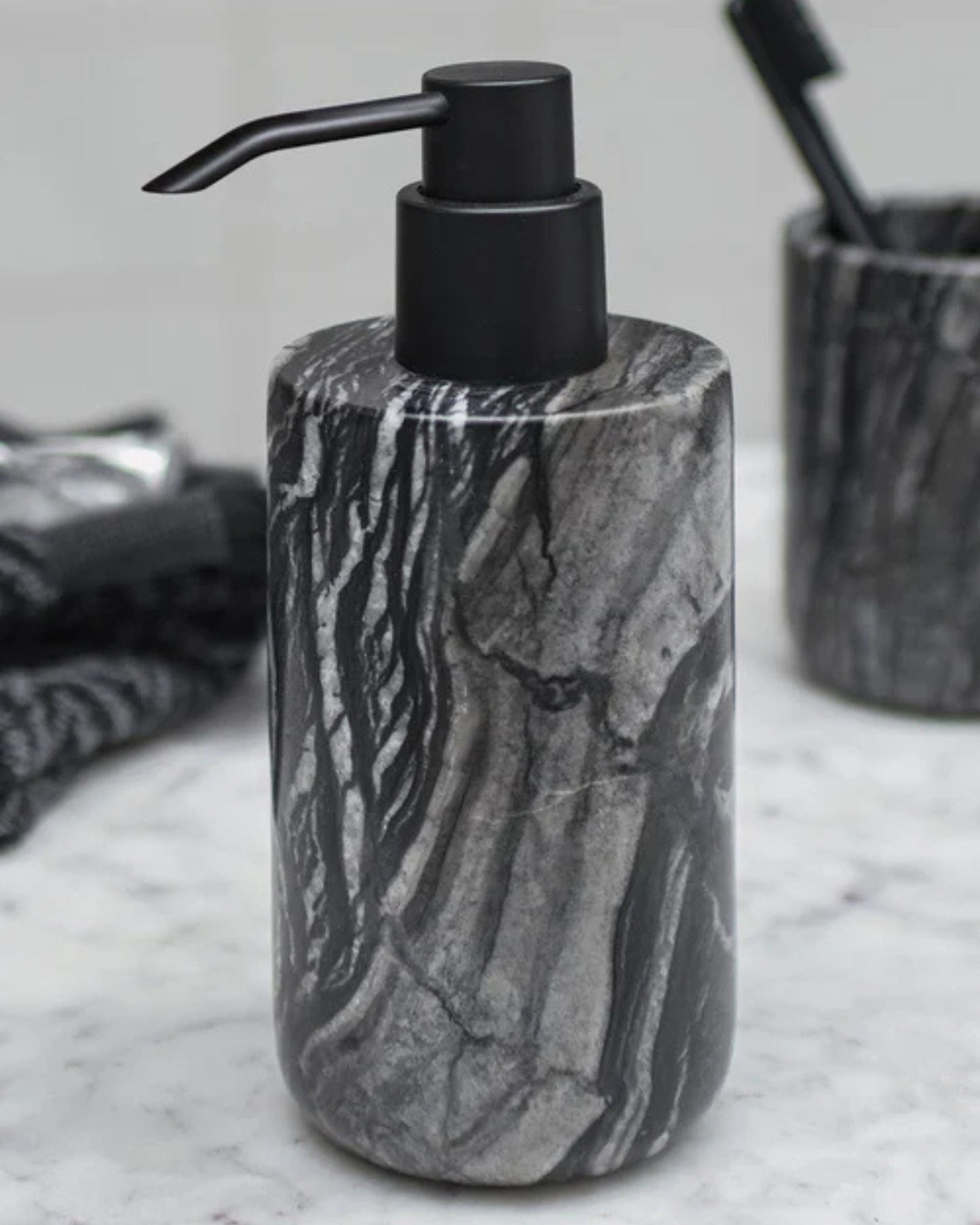 Mette Ditmer "Marble" Bathroom Accessories in Black
