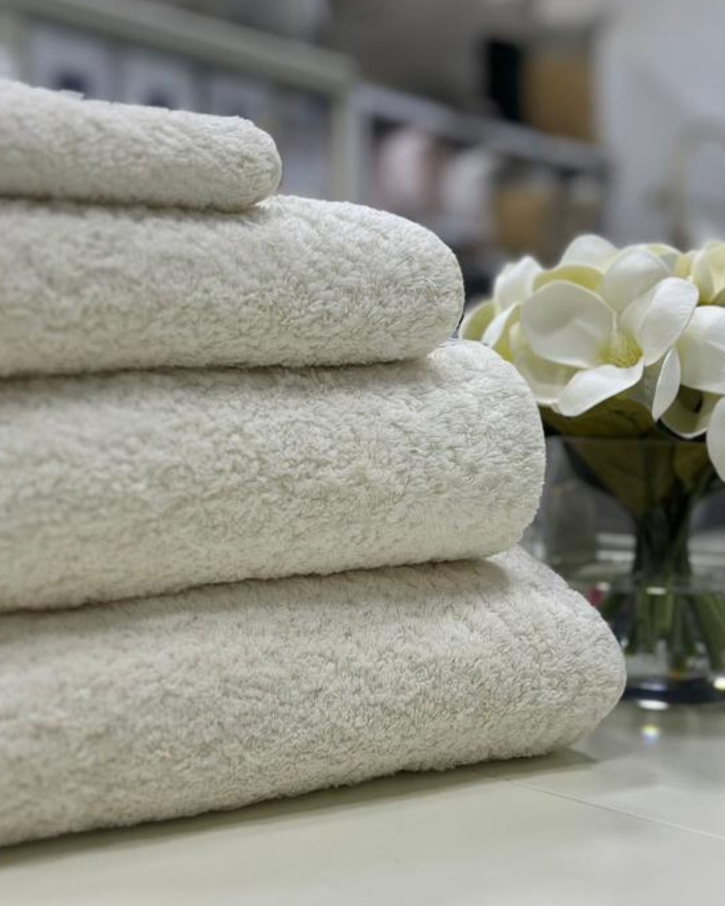 Linen Obsession "Ritual" Bath Towels Collection in Raw