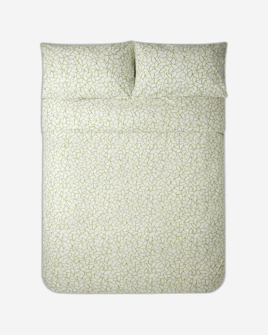 Jasper Conran "Mini Leaves" Duvet Cover Set in Spinach (Green)