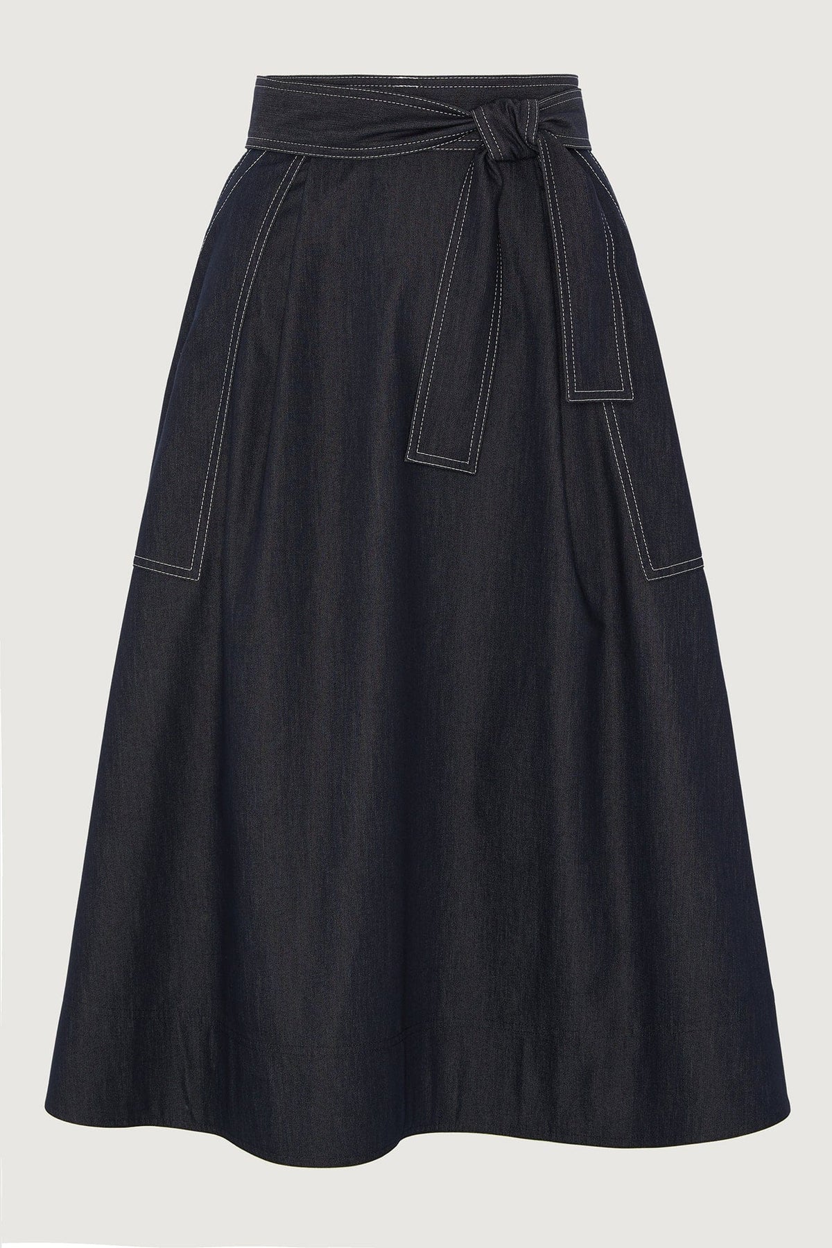 Faye Full Skirt in Denim