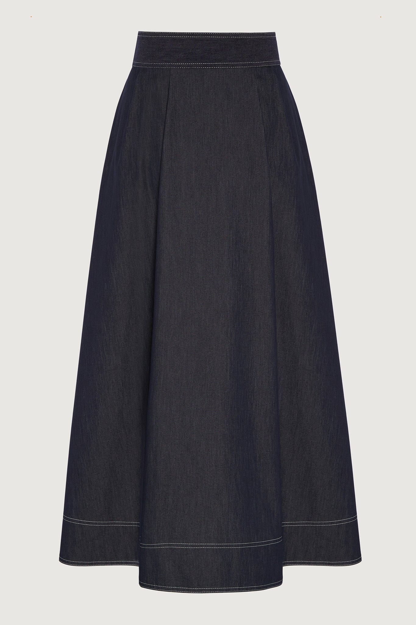 Faye Full Skirt in Denim