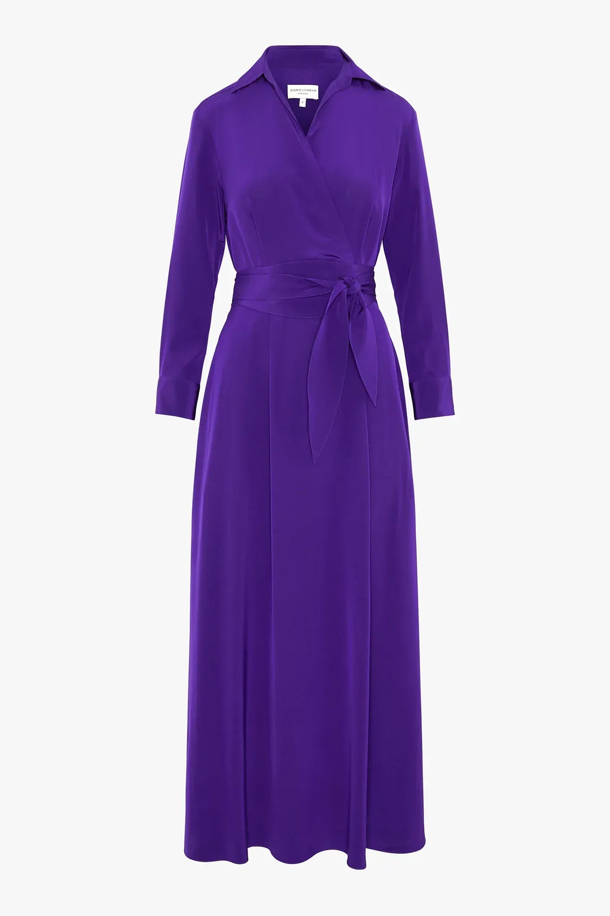 Celia Maxi Silk Wrap Dress in Red