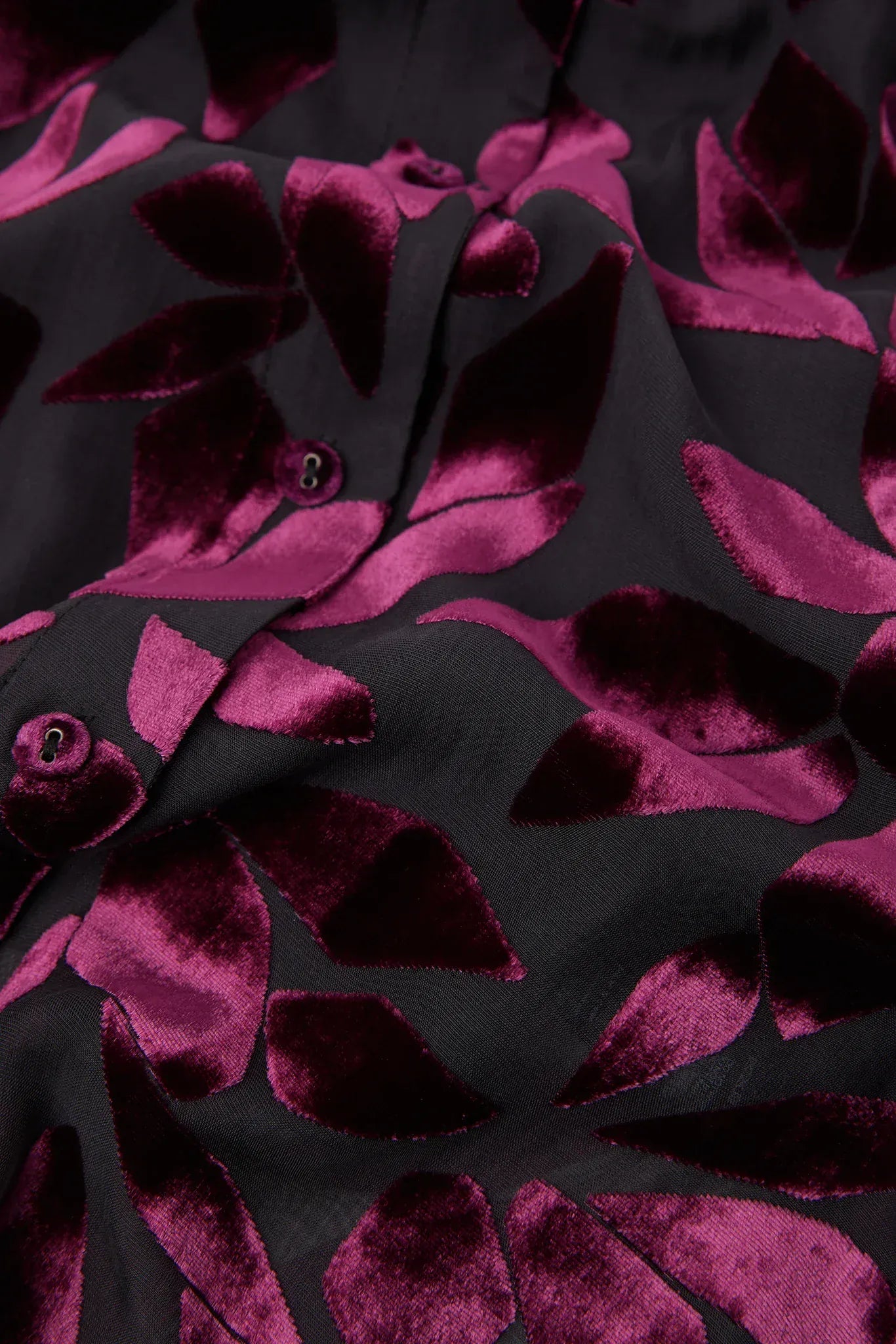 Idalia Velvet Burn Out Shirt in Berry Floral