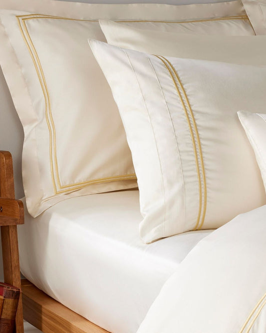 Christy "Coniston" 300 Thread Count Fitted & Flat Sheets in Cream