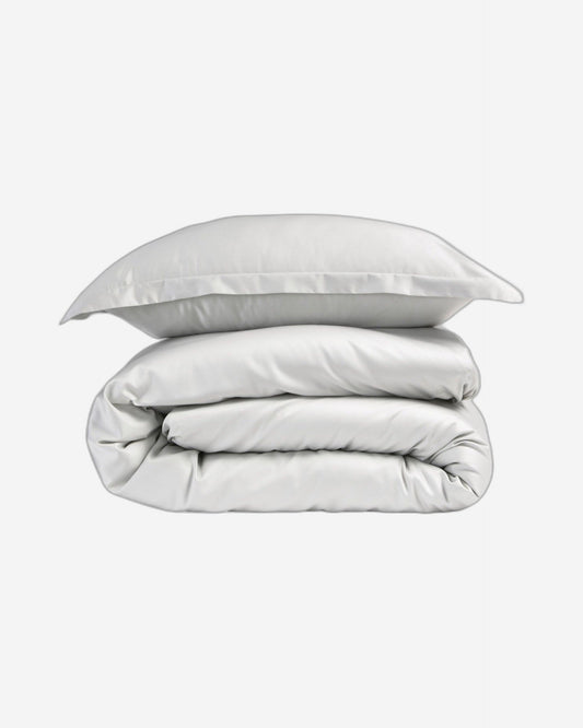 Christy "400 TC Sateen" Plain Dyed Sheets in Colour Platinum