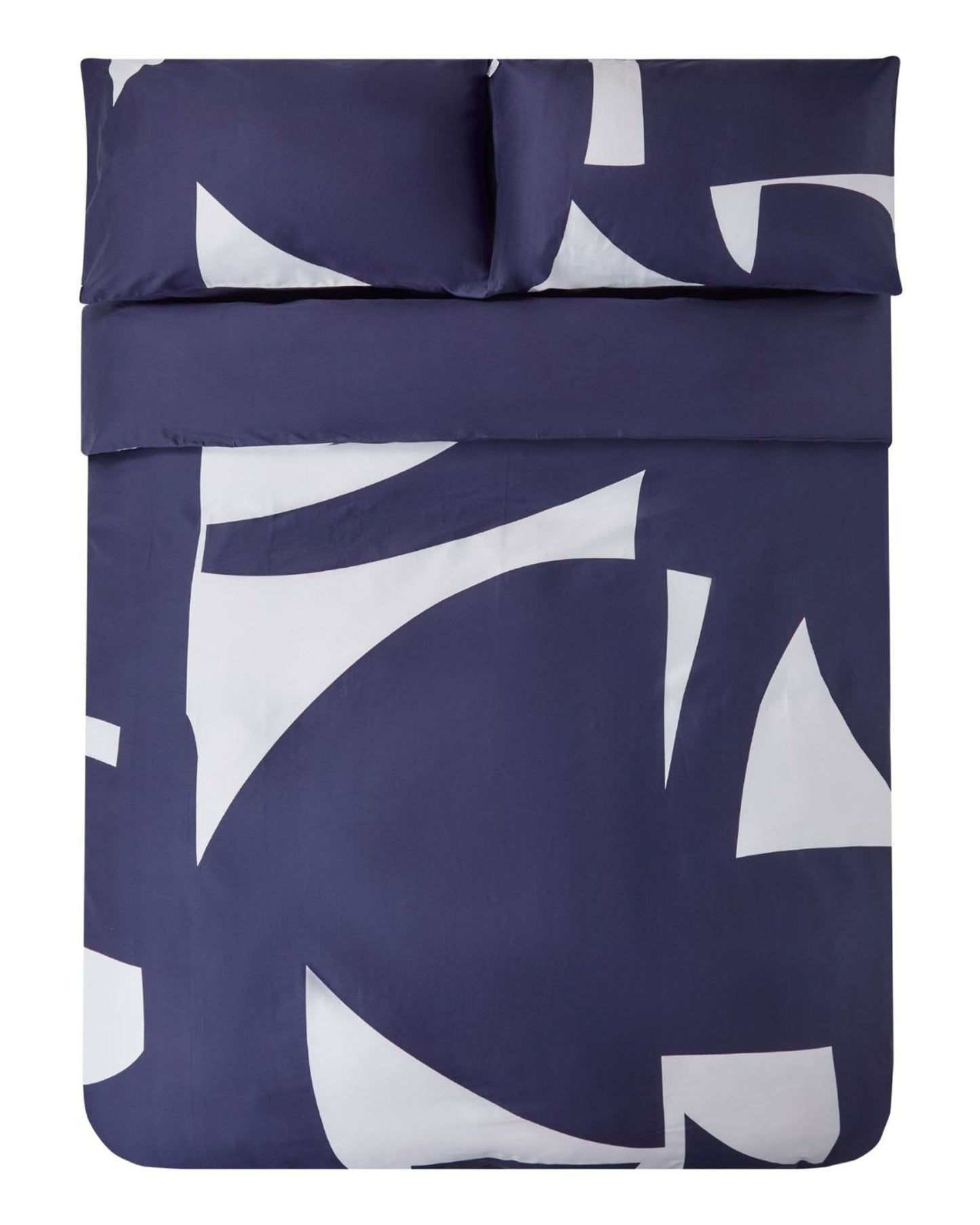Jasper Conran "Graphic Print" 300TC Duvet Cover Set in Mid Blue