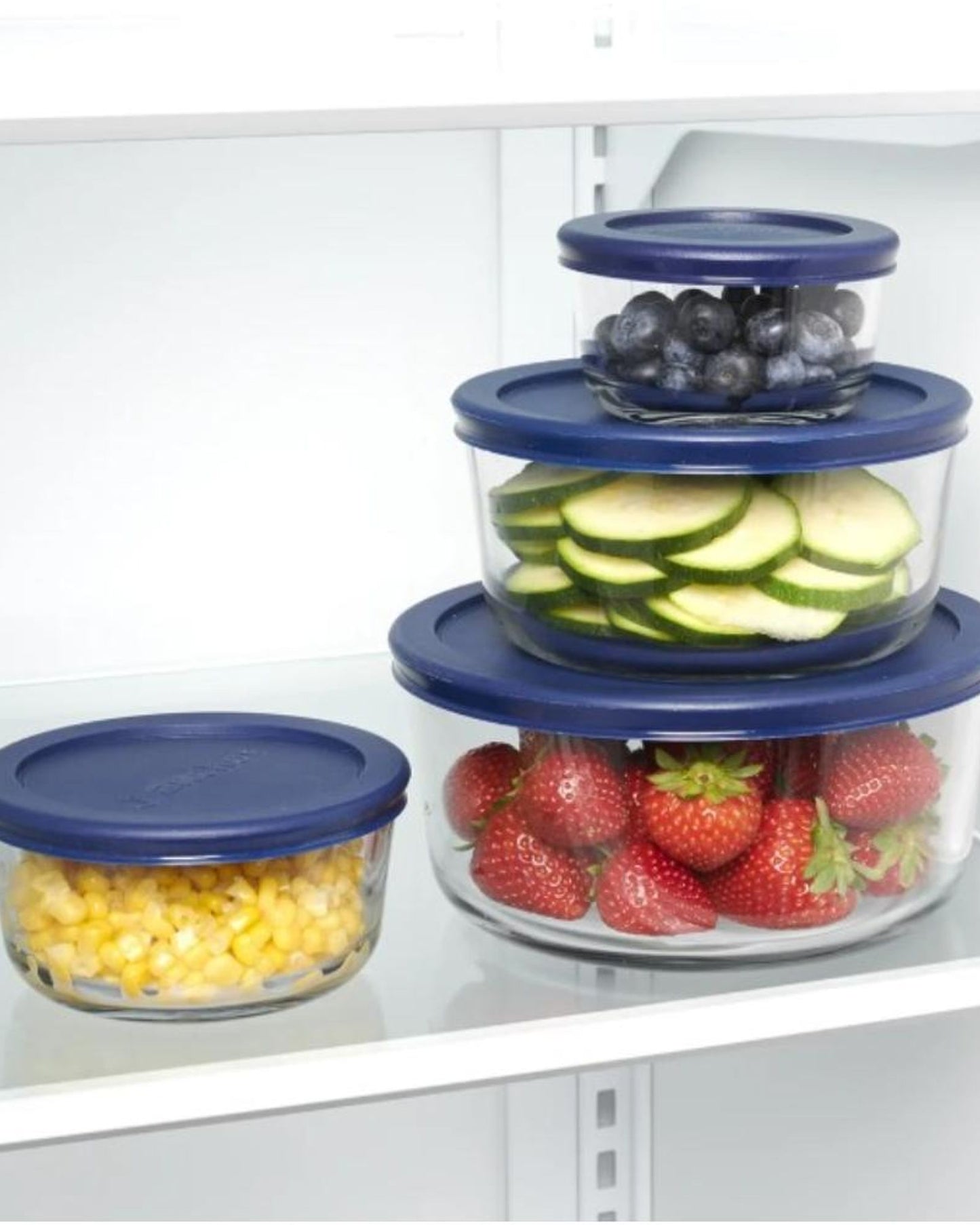 Anchor Hocking Storage Set 8Pc Glass