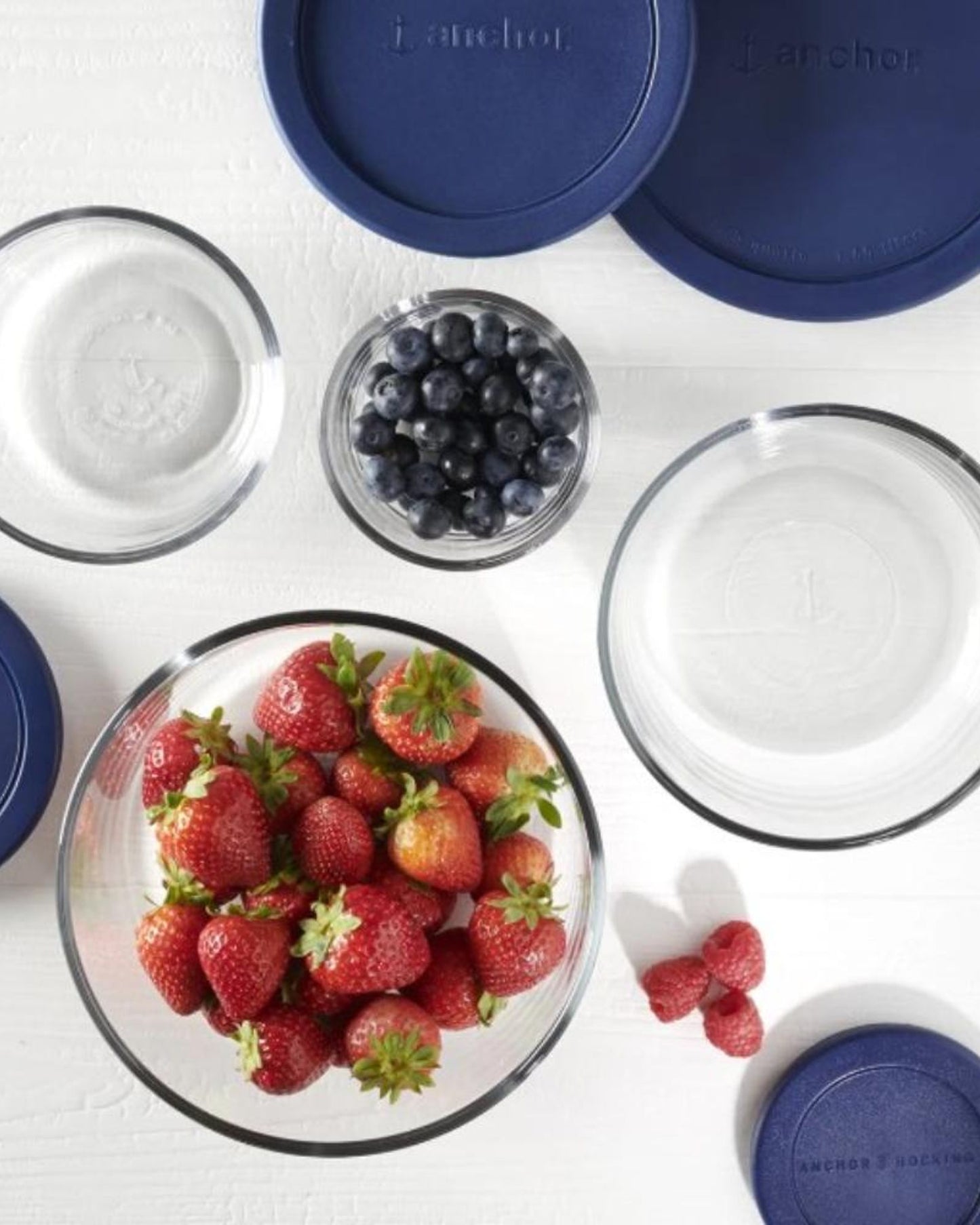 Anchor Hocking Storage Set 8Pc Glass