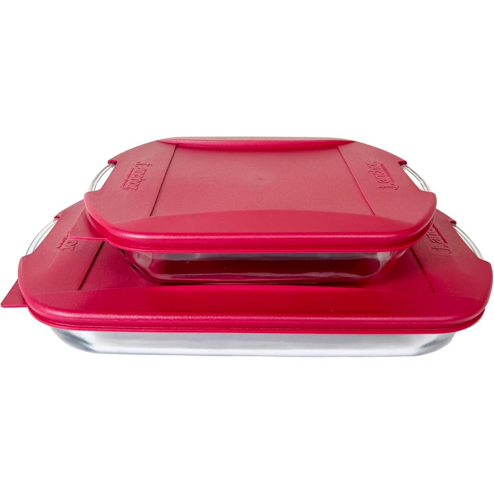 Anchor Hocking, 4Pc Essential Bakeware Set With Lids (3 QTR. + 2 QTR) - 14867L24