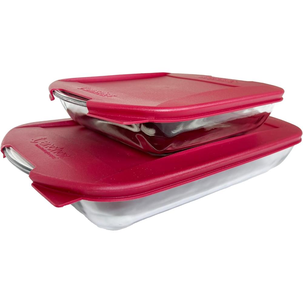 Anchor Hocking, 4Pc Essential Bakeware Set With Lids (3 QTR. + 2 QTR) - 14867L24