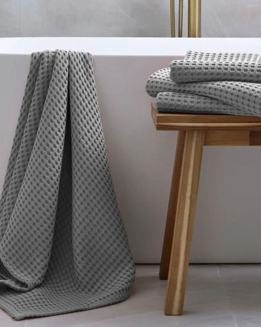 Christy "Waffle" Bath Towel Collections in Dove Grey