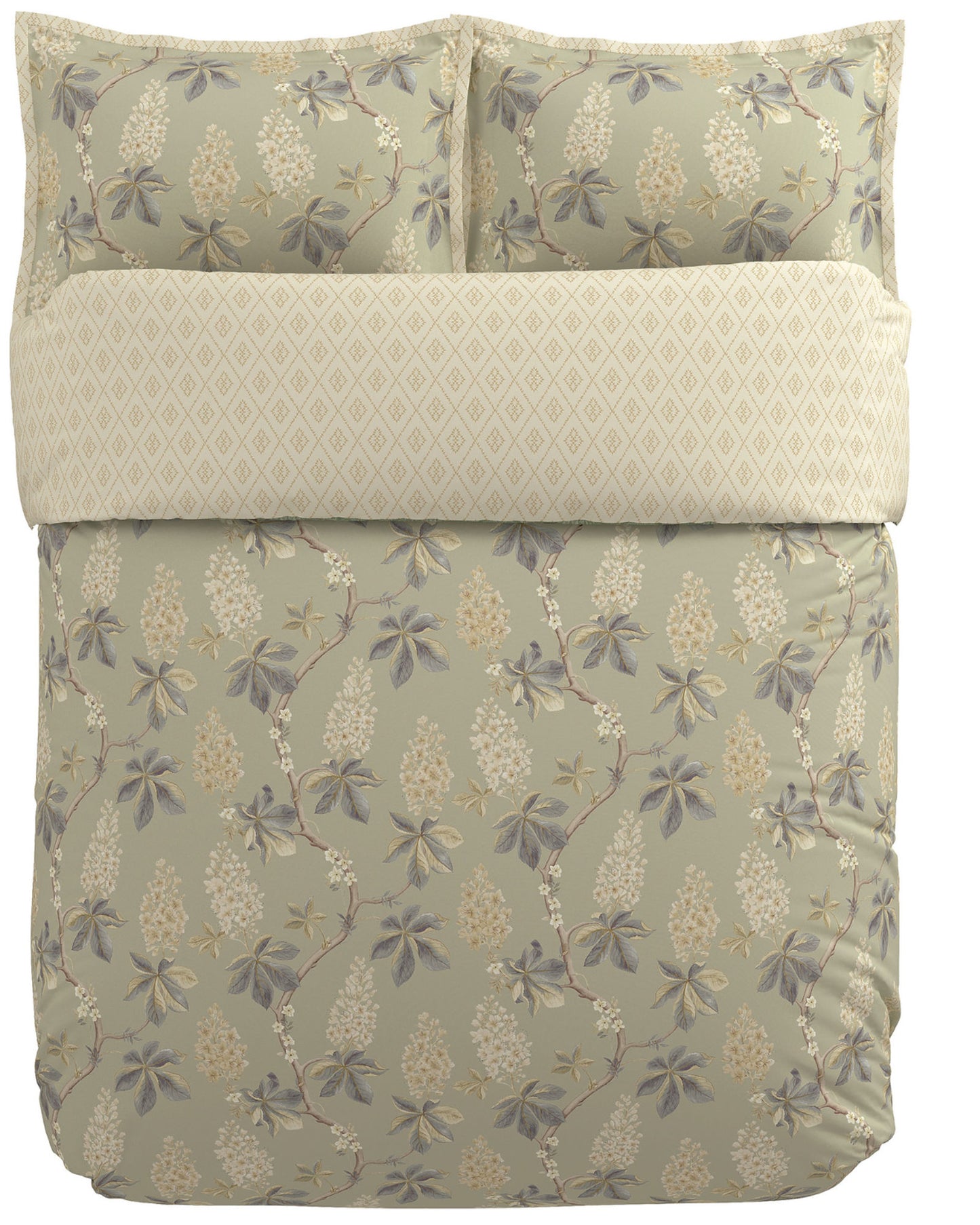 Sanderson "Chestnut Tree" Duvet Cover Set in Grey Blue & Sage