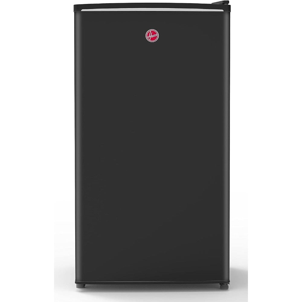 Hoover 118L Single Door Compact Refrigerator with Freezer Compartment - Mechanical Control, Adjustable Thermostat, Security Lock, 1 Removable Shelf, Defrost Feature, 1 Year Warranty, Black HSD-K118-B