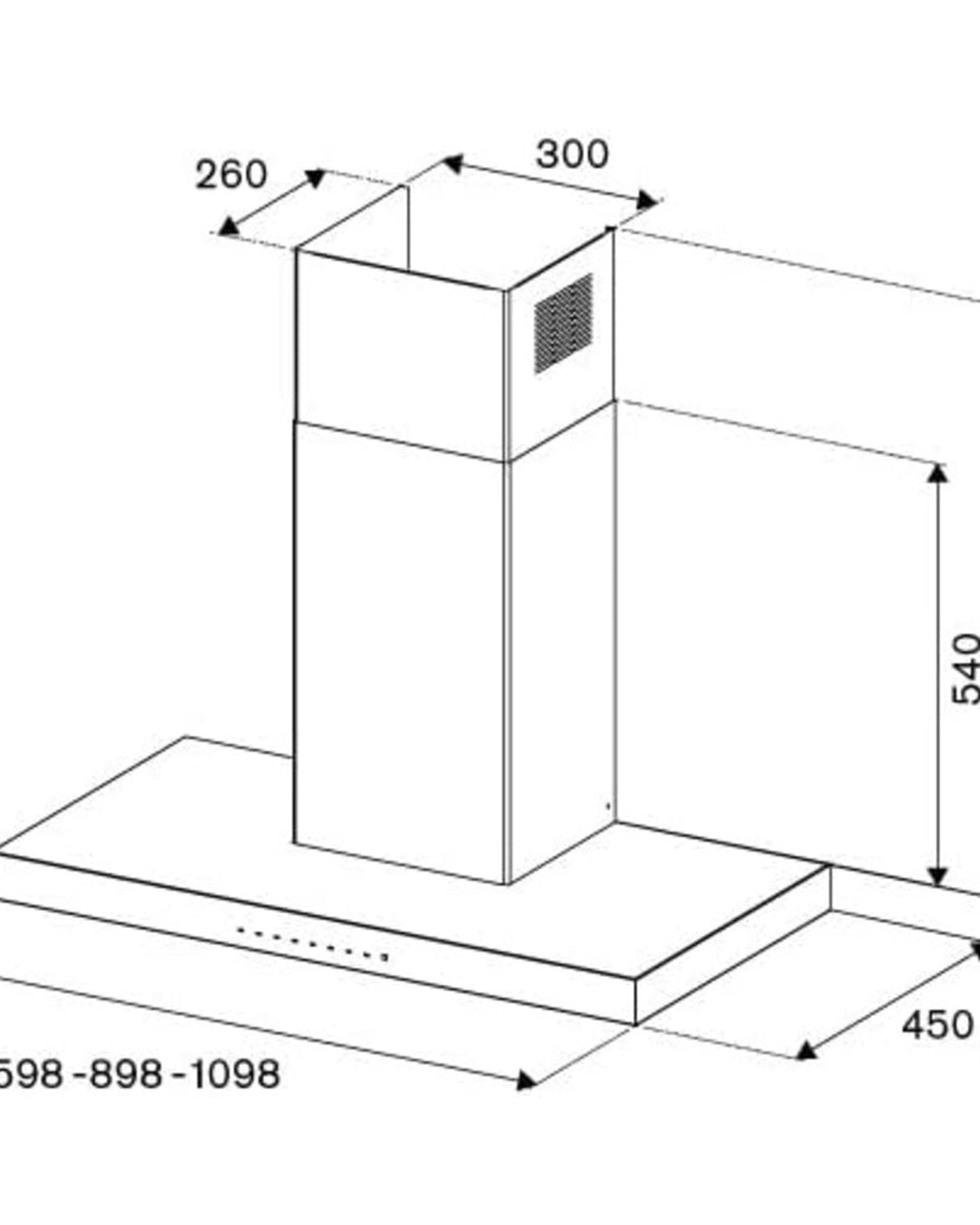 Bertazzoni Wallmount Hood 60 cm