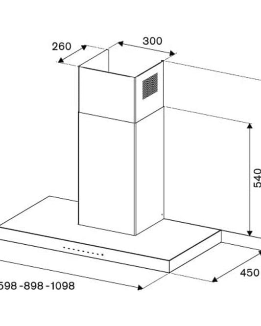 Bertazzoni Wallmount Hood 60 cm