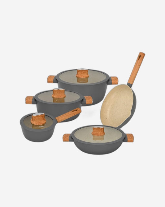 Fissman Cookware Set Aria 9 Pcs With Aluminium And Non Stick Coating