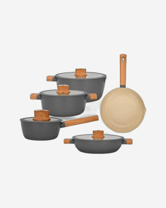 Fissman Cookware Set Aria 9 Pcs With Aluminium And Non Stick Coating