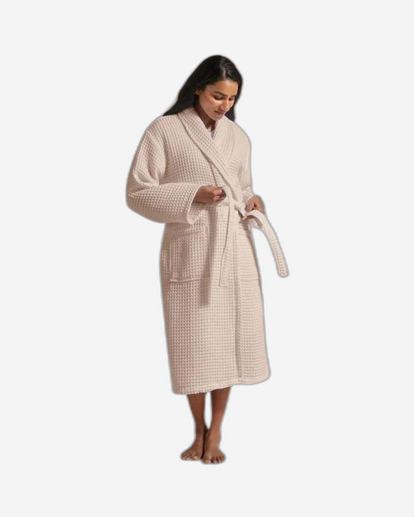 Christy Waffle Robe Blush