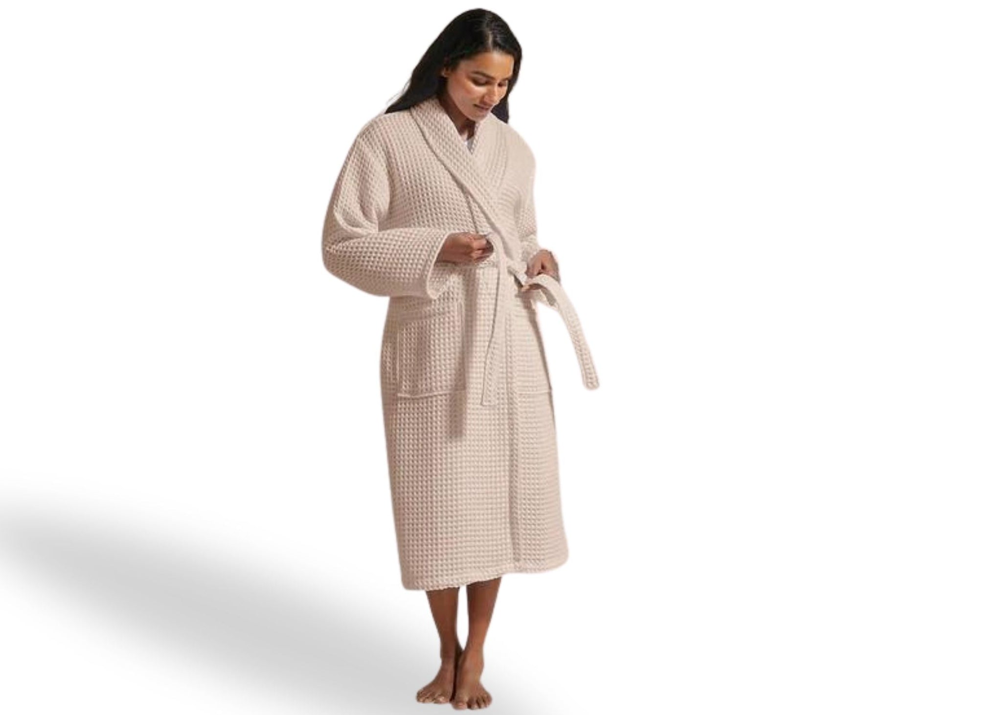 Christy Waffle Robe Blush