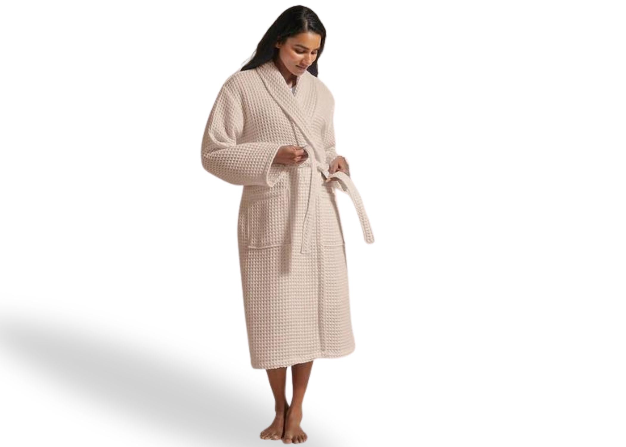 Christy Waffle Robe Blush